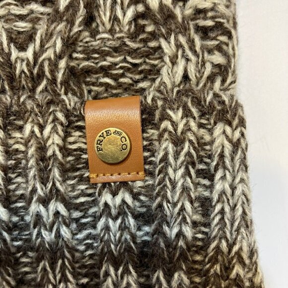Frye & Co NWT Chocolate Brown Cable Knit Beanie Cuff Knitted Cap-OSFM - Picture 2 of 12